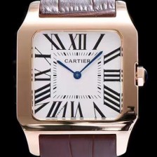 홍콩명품 [까르띠에] 남성용 산토스 시리즈 화이트 다이얼 쿼츠 무브먼트 CAR0050  