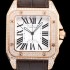홍콩명품 [까르띠에] 남성용 산토스 100 XL 로즈골드 다이아몬드 화이트 다이얼 CAR0131  