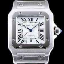 홍콩명품 [까르띠에] 여성용 산토스 시리즈 W20055D6 화이트 다이얼 오토매틱 무브먼트 CAR0100  