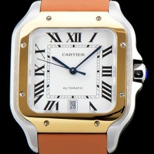 홍콩명품 [까르띠에] 남성용 BEST UP!! 산토스 드 까르띠에 워치 W2SA0006 라지모델!! 18K 옐로우골드 투톤콤비 화이트 다이얼 오토매틱 무브먼트 CAR4041  