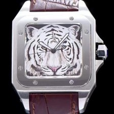 홍콩명품 [까르띠에] 남성용 산토스 시리즈 백호 다이얼 쿼츠 무브먼트 CAR0503  