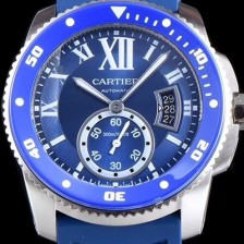 홍콩명품 [까르띠에] 남성용 칼리브 드 까르띠에 WSCA0011 최신형 다이버 데일리워치 블루 세라믹 베젤 서브 세컨즈 블루 다이얼 오토매틱 무브먼트 CAR0040  