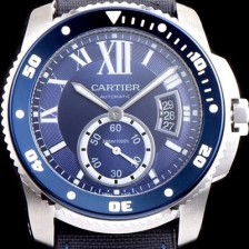 홍콩명품 [까르띠에] 남성용 칼리브 드 까르띠에 WSCA0010 블루세라믹 베젤 블루 다이얼 ETA 2824-2 오토매틱 무브먼트 CAR0100  