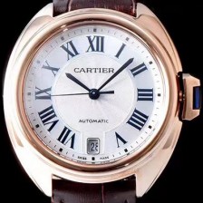 홍콩명품 [까르띠에] 남성용 끌레 드 까르띠에 WGCL0004 18K 로즈골드 케이스 실버 플렝케 다이얼 오토매틱 무브먼트 CAR0541  
