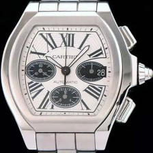 홍콩명품 [까르띠에] 남성용 로드스터 크로노그래프 다이얼 화이트다이얼 CAR0303  