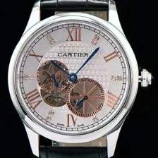 홍콩명품 [까르띠에] 남성용 로통드 드 까르띠에 오토매틱 42mm 화이트다이얼 CAR0040  