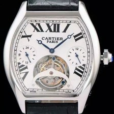 홍콩명품 [까르띠에] 남성용 로통 드 까르띠에 투어빌론 시리즈 화이트다이얼 CAR0303  