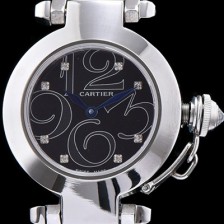 홍콩명품 [까르띠에] 남성용 파샤 블랙다이얼 스위스 쿼츠 무브먼트 CAR0504  