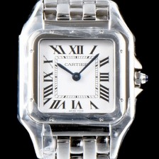 홍콩명품 [까르띠에] 여성용 NEW 쿼츠 타입 팬더 드 까르띠에 워치 WSPN0007 미듐 모델 18K 화이트 골드&스틸 케이스 화이트 다이얼 브레이슬릿 스위스 쿼츠 무브먼 CAR4041  