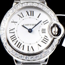 홍콩명품 [까르띠에] 여성용 2019신상 발롱블루 W4BB0015 28mm 다이아몬드 베젤 쿼츠 무브먼트 CAR0144  