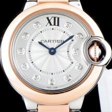 홍콩명품 [까르띠에] 여성용 2019신상 발롱블루 W3BB0006 33mm 화이트 큐빅다이얼 쿼츠 무브먼트 CAR0101  