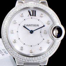 홍콩명품 [까르띠에] 여성용 발롱블루 2019신상 33mm 화이트 큐빅다이얼 쿼츠 무브먼트 CAR0534  