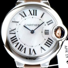 홍콩명품 [까르띠에] 여성용 2019신상 발롱블루 W6920098 33mm 화이트 자게 다이얼 쿼츠 무브먼트 CAR0101  