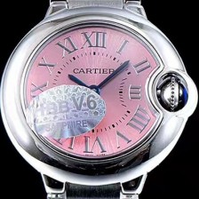 홍콩명품 [까르띠에] 여성용 발롱블루 까르띠에 스몰 모델 옐로우 핑크다이얼 CAR0023  