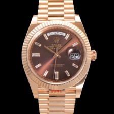 홍콩명품 [로렉스] 남성용 데이데이트 m228235-0003 18K 로즈골드 40mm 오토매틱 Cal.3255 타입 브라운 다이얼 rol5298  