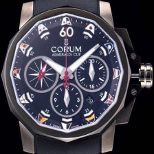홍콩명품 [코럼] 남성용 어드미럴컵 첼린져 44 스핏 세컨즈 블랙다이얼 COR024  