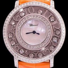 홍콩명품 [쇼파드] 여성용 해피 스포츠 화이트 쉘 다이얼 다이아몬드 주얼리 세팅 쿼츠 무브먼트 CHO0401  