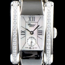 홍콩명품 [쇼파드] 여성용 라 스트라다 스위스 쿼츠 화이트 쥬얼리 베젤 자게다이얼 CHO0411  