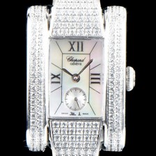 홍콩명품 [쇼파드] 여성용 라 스트라다 스위스 쿼츠 화이트 쥬얼리 베젤 자게다이얼 CHO0410  