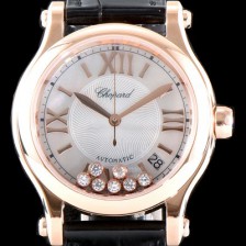 홍콩명품 [쇼파드] 여성용 베스트셀러!!해피 스포츠 274808-5001 36MM 스테인리스 스틸 다이아몬드UP!! 고급스러운 18K로즈골드 케이스 화이트 다이얼 오토매틱 무브먼트 CHO0240  