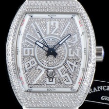 홍콩명품 [프랭크 뮬러] 남성용 마스터 컴플리케이션 V45 SC DT YACHTING 5N 뱅가드 요팅!! 일본산 최상급 퀄리티의 쥬얼셋팅 케이스 다이아몬드 풀 셋팅 다이얼 스위스 ETA 2824-A2오토매틱 FRA0410  