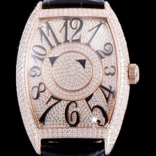 홍콩명품 [프랭크 뮬러] 남성용 화려함 극대화!!카사블란카 7850 DM D CD 더블 미스터리 최상급 퀄리티 쥬얼 로즈골드 다이아몬드 풀 셋팅 스위스 ETA 2824-A2 오토매틱 무브먼트 FRA0435  