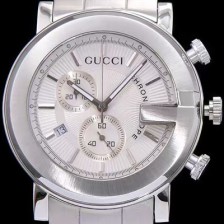 홍콩명품 [구찌] 남성용 G-크로노 177890 I1630 8462 크로노스카프 G 모양 베젤 화이트 텍스쳐 다이얼 브레이슬릿 스위스 쿼츠 무브먼트 GUC4241  