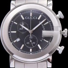 홍콩명품 [구찌] 남성용 G-크로노 177890 I1630 8462 크로노스카프 G 모양 베젤 블랙 텍스쳐 다이얼 브레이슬릿 스위스 쿼츠 무브먼트 GUC4240  