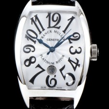 홍콩명품 [프랭크 뮬러] 남성용 최신버전 업그레이드형 카사블란카 5850 SC 플래티넘 로터!! 화이트&실버 물결무늬 다이얼 스위스 ETA 2824-A2오토매틱 FRA0403  