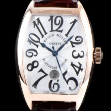 홍콩명품 [프랭크 뮬러] 남성용 최신버전 업그레이드형 카사블란카 5850 SC 플래티넘 로터!! 화이트&실버 물결무늬 다이얼 스위스 ETA 2824-A2오토매틱 FRA0401  