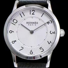 홍콩명품 [에르메스] 남성용 슬림 데르메스 W041733WW00 화이트 다이얼 춰츠 무브먼트 HEM4201  