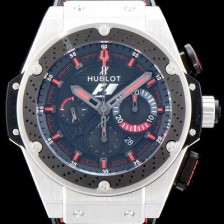 홍콩명품 [휴블렛] 남성용 빅뱅 킹파워 F1 신제품 업데이트!! 703.ZM.1123.NR.FMO10 지르코늄 48MM 리미티드 에디션 크로노그래프 블랙 메트 다이얼 오토매틱 무브먼트 HUB0212  