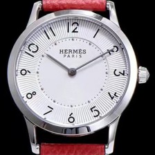 홍콩명품 [에르메스] 남성용 슬림 데르메스 W041733WW00 화이트 다이얼 춰츠 무브먼트 HEM4203  