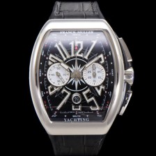 홍콩명품 [프랭크뮬러] 남성용 뱅가드 오토매틱 크로노그래프 7750 타입 44mm 가죽줄 블랙 다이얼 fra8243  