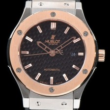 홍콩명품 [휴블렛] 남성용 클레식 퓨전 511.NO.1180.LR 18K 로즈골드 투톤콤비 케이스 블랙 텍스쳐드 다이얼 오토매틱 무브먼트 HUB0200  