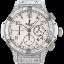 홍콩명품 [휴블렛] 남성용 빅뱅 화이트실버 다이아몬드 퍼펙트버젼 화이트다이얼 HUB0400  