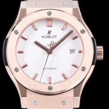 홍콩명품 [휴블렛] 남성용 클레식 퓨전 511.OX.2611.LR 데일리워치 심플하고 클래식한 타입!! 18k 로즈골드 케이스 화이트 다이얼 블랙 레더스트랩 오토매틱 무브먼트 HUB0240  