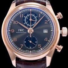 홍콩명품 [아이더블유씨] 남성용 포루투기즈 칼리버 IW390402 클래식 모델 18k 로즈골드 크로노그래프 진 그레이 다이얼 오토매틱 무브먼트 IWC0144  