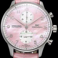 홍콩명품 [아이더블유씨] 남성용 포르투기즈 오토매틱 크로노그래프 핑크 다이얼 IWC4201  