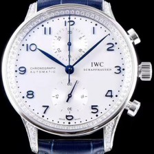 홍콩명품 [아이더블유씨] 남성용 포르투기즈 쥬얼버젼 오토메틱 크로노그래프 다이아몬드 화이트 다이얼 IWC4244  