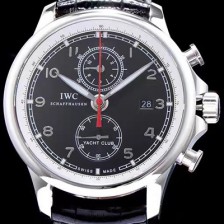 홍콩명품 [아이더블유씨] 남성용 요트클럽 블랙 다이얼 오토매틱 무브먼트 IWC0201  