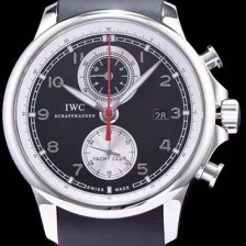 홍콩명품 [아이더블유씨] 남성용 요트클럽 블랙 다이얼 오토매틱 무브먼트 IWC0200  