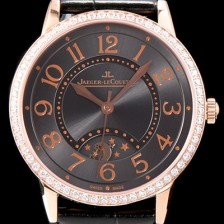 홍콩명품 [예거르꿀르뜨] 남성용 랑데부 나잇&데이 3442150 레이디 워치 18K 로즈골드 최상급 다이아몬드 세팅 베젤 문페이즈 그레이 다이얼 오토매틱 무브먼트 JAG0421  