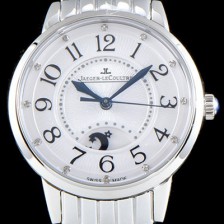 홍콩명품 [예거르꿀르뜨] 남성용 랑데부 나잇&데이 3448110  미디엄 레이디 워치!! 문페이즈 화이트 기요셰 다이얼 오토매틱 무브먼트 JAG0451  