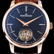 홍콩명품 [예거르쿨트르] 남성용 마스터 울트라 씬 1313520 미닛 리피터 플라잉 투르비옹 18K 로즈골드 블랙 다이얼 아시안 투어빌론 탑재 무브먼트 JAG0411  