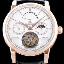 홍콩명품 [예거르쿨트르] 남성용 마스터 그랑 트래디션 5042420 퀀템 퍼페추얼 18K 로즈골드 화이트 다이얼 아시안 투어빌론 탑재 무브먼트 JAG0414  