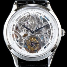 홍콩명품 [예거르쿨트르] 남성용 신형 마스터 그랜드 투어빌론 쥬얼 다이아몬드 인덱스 화이트&실버 스켈레톤 다이얼 투어빌론 무브먼트 JAG0400  