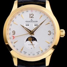 홍콩명품 [예거르꿀뜨르] 남성용 마스터 캘린더 1552520모델 씬 문페이즈 화이트다이얼 아플리케 인덱스 오토매틱 무브먼 JAG4202  
