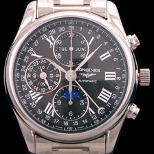 홍콩명품 [론진] 남성용 워치메이킹 트래디션!! 마스터 컬렉션 L2.673.4.51.7 문페이즈 크로노그래프 베스트 모델 블랙 발리콘 다이얼 오토매틱 무브먼트 LON0403  