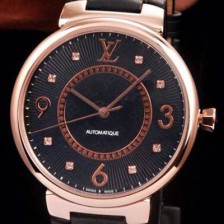 홍콩명품 [루이비통] 남성용 브라운 다이얼 탕부르 모노그램 Quartz Movement LOU4212  